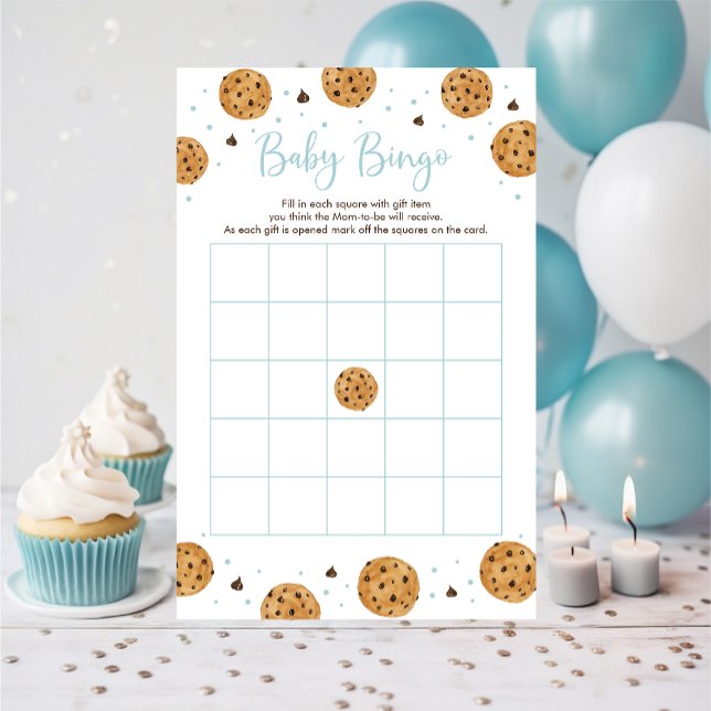 Little Cookie Blue Boy Baby shower Bingo spel (Creator heeft geüpload)