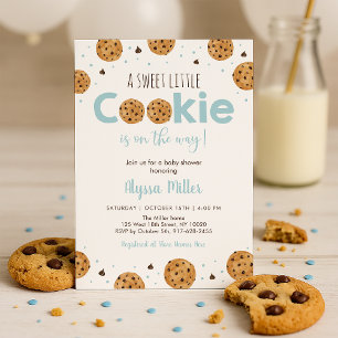 Little Cookie Blue Boy Baby shower Kaart