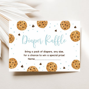 Little Cookie Blue Boy Baby shower Luierkrabbel Informatiekaartje