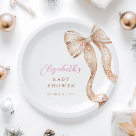 Little Cookie Bow Baby shower Papieren Bordje