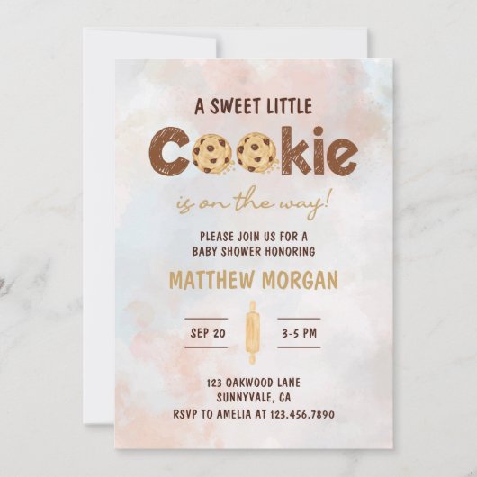 Little Cookie Boy Baby shower Kaart (Voorkant)