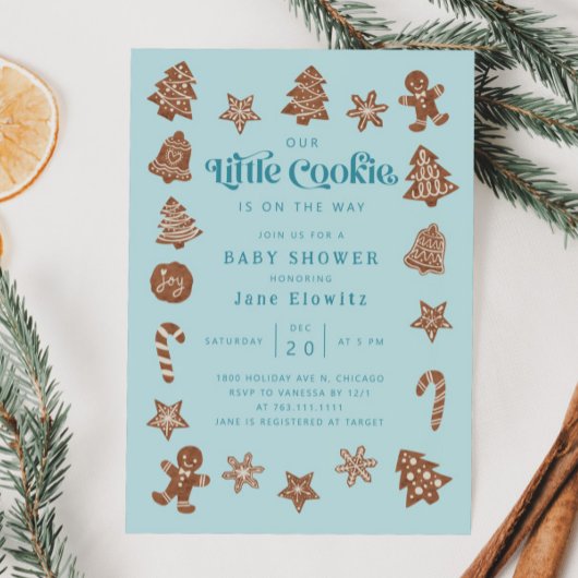 Little Cookie Boy Baby shower Kaart
