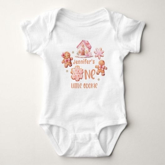 Little Cookie Christmas 1st Birthday Romper (Voorkant)