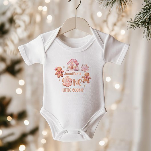 Little Cookie Christmas 1st Birthday Romper