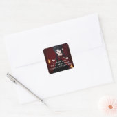 Little Cookie Devil Girl Design 1 Vierkante Sticker (Envelop)