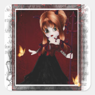 Little Cookie Devil Girl Design 3 Stickers
