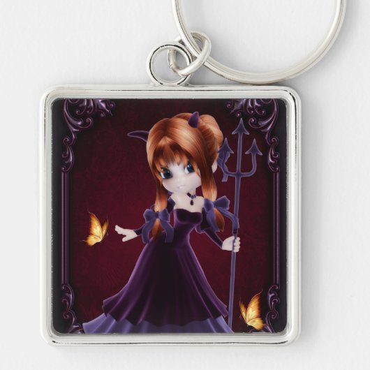 Little Cookie Devil Girl Design 5 Sleutelhanger (Voorkant)