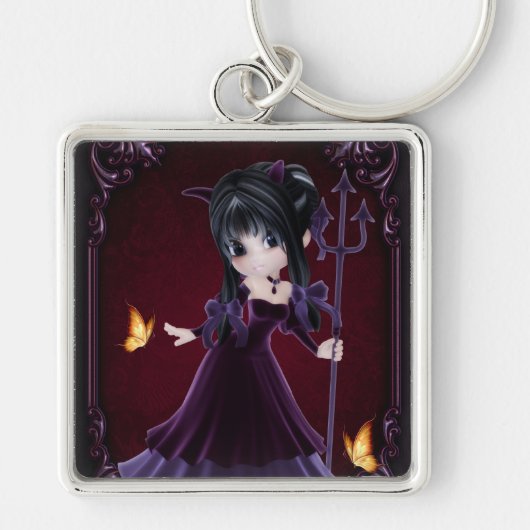 Little Cookie Devil Girl Design 6 Sleutelhanger (Voorkant)