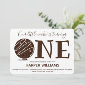 Little Cookie die een eerste verjaardag draait Kaart (Staand voorkant)