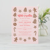 Little Cookie Girl Baby shower Kaart (Staand voorkant)