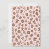 Little Cookie Girl Baby shower Kaart (Achterkant)