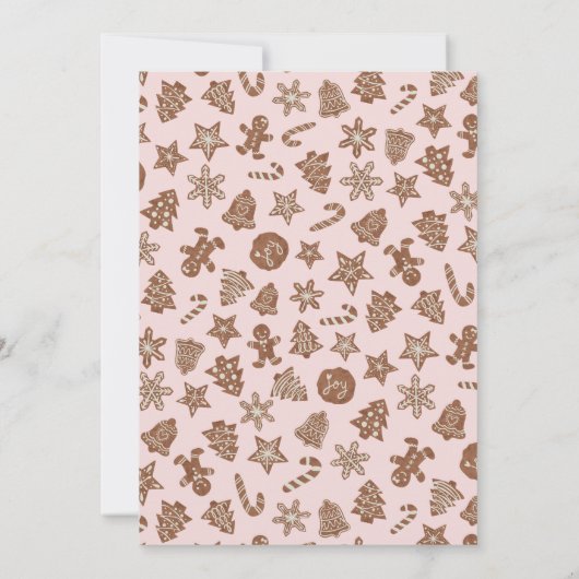 Little Cookie Girl Baby shower Kaart (Achterkant)