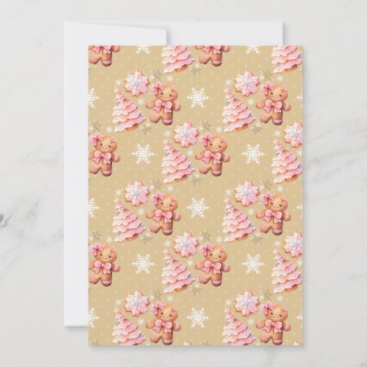 Little Cookie Kerstmis 1e verjaardag Kaart (Achterkant)