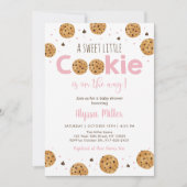 Little Cookie Pink Girl Baby shower Kaart (Voorkant)