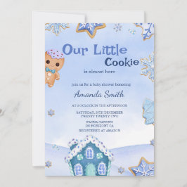 Little Cookie Winter Christmas Boy Baby shower Kaart