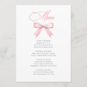 Little Coquette is op weg naar Pink Bow Baby showe Menu (Voorkant)