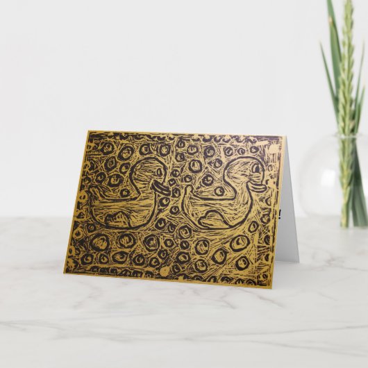 Little Corey's Laboratory Yellow Test Print B-Day Kaart (Voorkant)