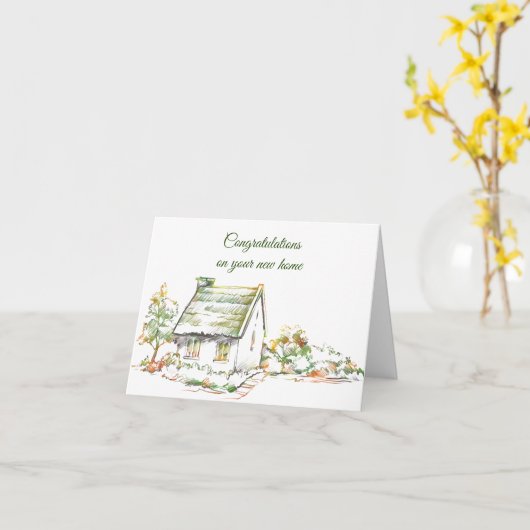 Little Cottage Nieuwe Huis Kaart (Gele Bloem)