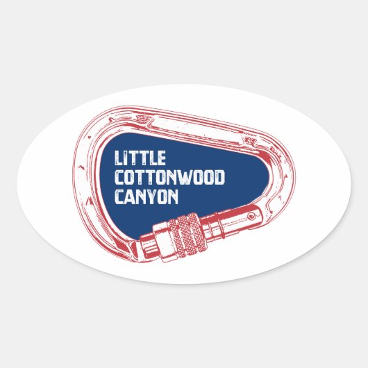 Little Cottonwood Canyon Ovale Sticker (Voorkant)