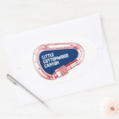 Little Cottonwood Canyon Ovale Sticker (Envelop)