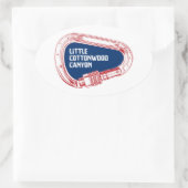 Little Cottonwood Canyon Ovale Sticker (Tas)