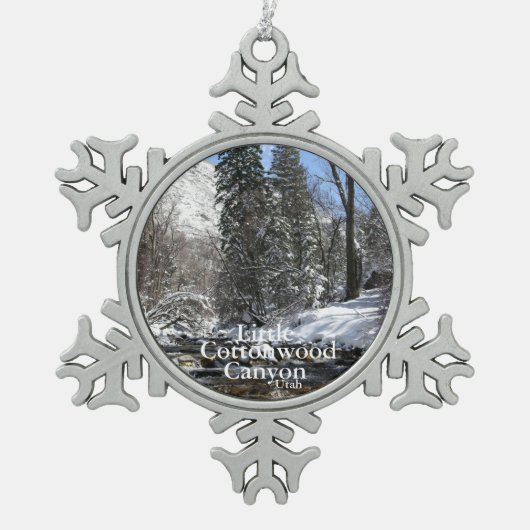Little Cottonwood Canyon, Utah Tin Sneeuwvlok Ornament (Voorkant)