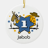 Little Cowboy 1st Birthday Keepomwille Ornament (Voorkant)