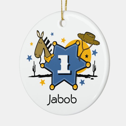 Little Cowboy 1st Birthday Keepomwille Ornament (Links)