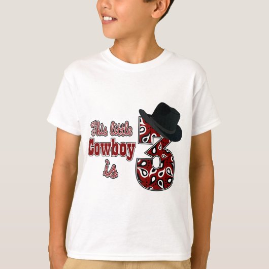 Little Cowboy 3rd Birthday T-shirt (Voorkant)