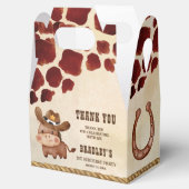 Little cowboy baby horse cow pattern rodeo party bedankdoosjes (Geopend)