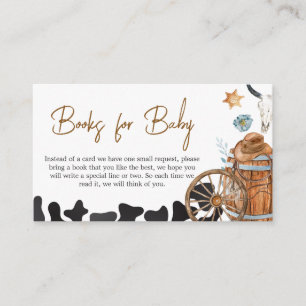 Little Cowboy Baby shower Boeken voor Baby Informatiekaartje
