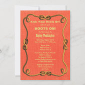 Little Cowboy Baby shower Brunette Kaart (Achterkant)