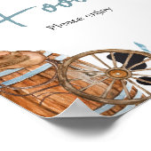 Little Cowboy Baby shower eten Poster (Hoek)