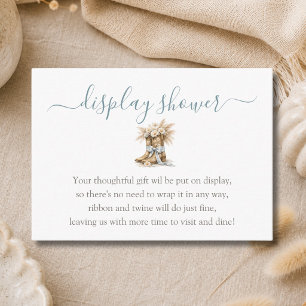 Little Cowboy Baby Shower Feestje Display Shower Informatiekaartje