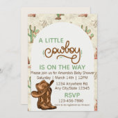 Little Cowboy Baby Shower Invitation (Voorkant / Achterkant)