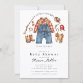 Little Cowboy Baby Shower Invitation Kaart (Voorkant)