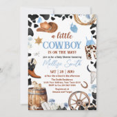 Little Cowboy Baby Shower Kaart (Voorkant)