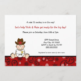 Little Cowboy Baby shower Kaart