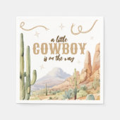 Little Cowboy Baby Shower Napkins Servet (Voorkant)