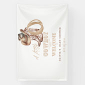 Little Cowboy Baby shower Welkom teken Spandoek (Verticaal)