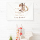 Little Cowboy Baby shower Welkom teken Spandoek (Insitu)