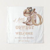 Little Cowboy Baby shower Welkom teken Wandkleed (Voorkant)