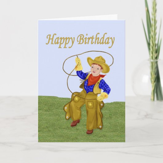 Little Cowboy Birthday Card Kaart (Voorkant)