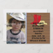 Little Cowboy Birthday Party Kaart (Voorkant)