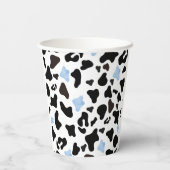 Little Cowboy Black and Blue Cow Pattern Papieren Bekers (Achterkant)