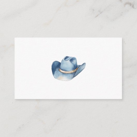 Little Cowboy Blue Boeken voor Baby shower Informatiekaartje (Achterkant)