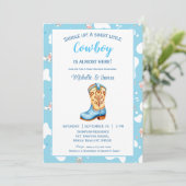 Little Cowboy Boot Baby shower Kaart (Staand voorkant)