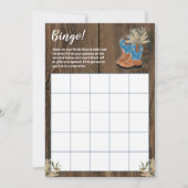 Little Cowboy Bootie Baby shower Bingo Game (Voorkant)