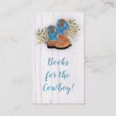 Little Cowboy Bootie Baby shower Boek Aanvraag ENC Informatiekaartje (Achterkant)