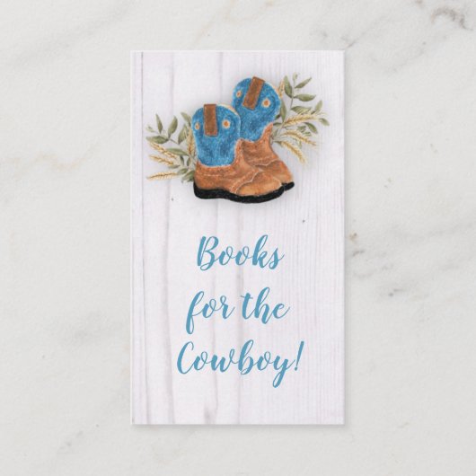 Little Cowboy Bootie Baby shower Boek Aanvraag ENC Informatiekaartje (Achterkant)